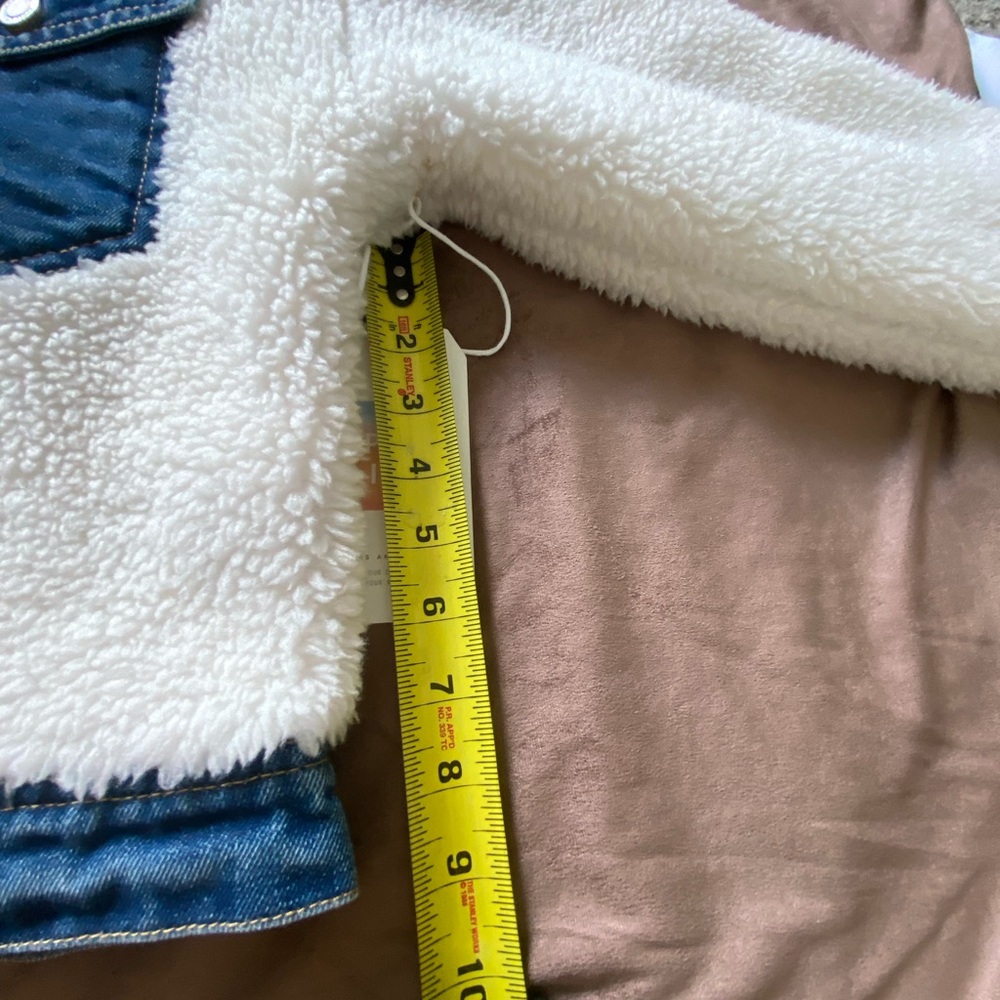 April Kiss Sherpa and Denim Trimmed Jacket. Juniors Size Small. NWT - Picture 9 of 16